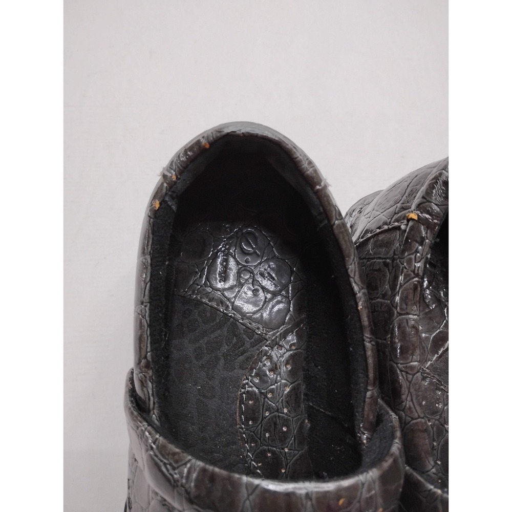 B.O.C Gray Closed Clog 6.5 Professional Shoe Slip On Comfort Croc Embossed EU37 - Picture 10 of 12